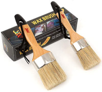 Juego de pinceles de pintura de tiza para muebles, pequeños 2.0 in y grandes 2.5 in – Compatible con pinturas de tiza annie Sloan, tradiciones de reliquia waverly, pixie, Dark & Soft Wax Stencil, armarios y madera - Arteztik