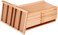 KINGART 723N Wood 6-Drawer Artist SUPPLY STORAGE BOX, 15-3/4” W x 10” D x 6-1/2” H, Natural Finish, Storage for Art Materials including Paint Tubes, Pastels, Pencils, Markers, Brushes and more
