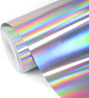TECKWRAP Vinilo brillante holográfico de arcoíris y oro rosa cromado, 1 pies x 5 pies - Arteztik
