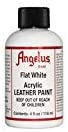 Angelus Pintura para cuero, 4 onzas, color blanco plano, 5 unidades - Arteztik
