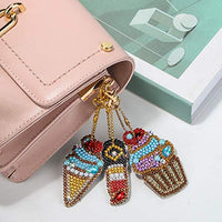 Soleebee 5 piezas DIY 5D completo taladro diamante pintura llavero por número Kit mosaico hacer doble cara taladro colgante cristal Rhinestones llavero bolsa regalo (mariposa) - Arteztik
