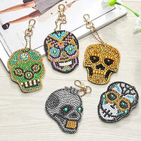 Soleebee 5 piezas DIY 5D completo taladro diamante pintura llavero por número Kit mosaico hacer doble cara taladro colgante cristal Rhinestones llavero bolsa regalo (mariposa) - Arteztik
