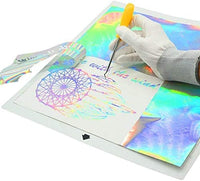 TECKWRAP Vinilo brillante holográfico de arcoíris y oro rosa cromado, 1 pies x 5 pies - Arteztik
