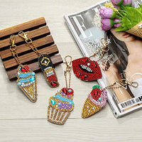 Soleebee 5 piezas DIY 5D completo taladro diamante pintura llavero por número Kit mosaico hacer doble cara taladro colgante cristal Rhinestones llavero bolsa regalo (mariposa) - Arteztik
