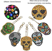 Soleebee 5 piezas DIY 5D completo taladro diamante pintura llavero por número Kit mosaico hacer doble cara taladro colgante cristal Rhinestones llavero bolsa regalo (mariposa) - Arteztik

