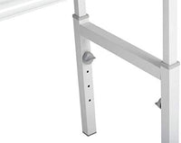 Mesa de trabajo Studio Designs Graphix II. Escritorio de 53.75 x 31.25 x 27-38.75 pulgadas (ancho x diámetro x altura), blanco/gris 10210 - Arteztik
