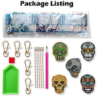 Soleebee 5 piezas DIY 5D completo taladro diamante pintura llavero por número Kit mosaico hacer doble cara taladro colgante cristal Rhinestones llavero bolsa regalo (mariposa) - Arteztik
