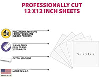 Vinilo permanente de 12.0 in x 12.0 in, 5 paquetes de vinilo brillante para interior y exterior, con reverso adhesivo en acabado brillante para silueta y crricut para hacer monogramas pegatinas y letras. - Arteztik
