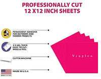 Vinilo permanente de 12.0 in x 12.0 in, 5 paquetes de vinilo brillante para interior y exterior, con reverso adhesivo en acabado brillante para silueta y crricut para hacer monogramas pegatinas y letras. - Arteztik
