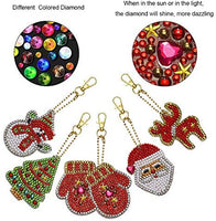 Soleebee 5 piezas DIY 5D completo taladro diamante pintura llavero por número Kit mosaico hacer doble cara taladro colgante cristal Rhinestones llavero bolsa regalo (mariposa) - Arteztik

