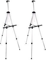 Artecho - Caballete de caballete para artista, 2 unidades, soporte de trípode de aluminio para pintura, soporte de lona de 20.9 in a 65.4 in - Arteztik
