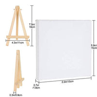 Mini paneles de lona de 6.0 x 6.0 in, 12 unidades con soporte de madera de pino diminuto, soportes de algodón preestirados, pequeños lienzos de lona en blanco para pinturas artesanías pequeños acrílicos al óleo proyectos - Arteztik
