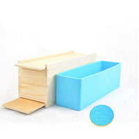 Joyeee - Molde de jabón de madera ajustable y multifunción, hecho a mano, molde de jabón de silicona hecho a mano con caja de madera, suministros para hacer jabón, kit de moldes de jabón de silicona - Arteztik
