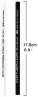 2 Pcs White Sketch Charcoal Pencils -Professional Hight Quality Sketch Highlight White Charcoal Wooden Pencils for Artist Drawing, Sketching, Blending - Arteztik
