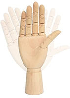 Maniquí articulado de madera de dibujo de artista con dedos flexibles de madera de 10.0 in de mano derecha - Arteztik
