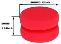 Esponja aplicadora de pintura completa con bolsa de almacenamiento de malla para colgar en seco, azul de doble capa circular 3.15 pulgadas (2 unidades) (rojo) - Arteztik

