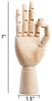 Figura articulada de madera de 2.8 in para dibujar y dibujar con la mano, izquierda mano - Arteztik
