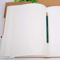 8.5x11 ketch Book, Pack of 2, 240 Sheets (100gsm), Hardcover Bound Sketch Notebook, 120 Sheets Each, Acid-Free Blank Drawing Paper, Ideal for Kids and Adults, Kraft Cover - Arteztik
