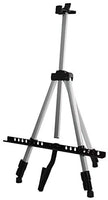 VViViD Caballete de aluminio plateado de 66 pulgadas de alto, ajustable, ligero, incluye funda de transporte de nailon negro - Arteztik
