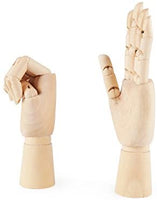 Modelo maniquí de madera seccionada de mano izquierda/derecha Fashionclubs, de 7", articulada, para dibujar, bosquejar, pintar - Arteztik
