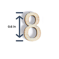 Números de madera de 0 a 9, 0.591 in, 101 unidades, apto para adornos de álbumes de recortes, calendario de Adviento de bricolaje, tarjetas - Arteztik
