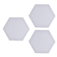 Exceart - Juego de 3 paneles de lienzo para pintar, lienzo hexagonal, lienzo para pintar, lienzo estirado, acrílico - Arteztik
