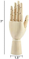 Figura articulada de madera de 2.8 in para dibujar y dibujar con la mano, izquierda mano - Arteztik
