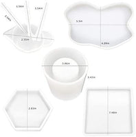 Juego de 4 moldes de resina para hacer manualidades (juego de 5) - Arteztik
