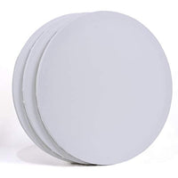 Paneles redondos de pintura precebados, 3 unidades de tablas de decoración talladas de 16.0 in para manualidades, acrílico, aceite, gouache, pinturas de témpera y medios de arte mojado. - Arteztik
