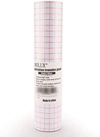 Cinta de papel de transferencia SOMOLUX Roll-12" x 50' para Silhouette Cameo, vinilo adhesivo Kricut para Des, pegatinas, Wacals, letreros, ventanas y otras superficies lisas (0.5'' Red Grid) - Arteztik
