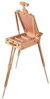 Louise Maelys caballete de madera portátil para pintar lienzos con cajones ajustable estilo francés trípode caballete - Arteztik
