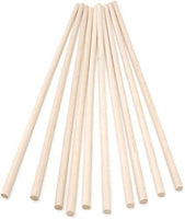 Varilla de taco - Madera - 1/4 x 12 pulgadas - 10 piezas - Paquete de 2 - Arteztik
