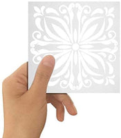 Juego de 9 plantillas para azulejos de 6 x 6 pulgadas, material de PET, plantillas para pintura de azulejos cortadas con láser, paredes, tela, aerógrafo, muebles, piso. - Arteztik
