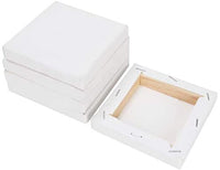 CertBuy Lienzo estirado de 6.0 x 6.0 in, 24 unidades, 100% algodón en blanco para pintura, pintura acrílica, pintura al óleo y medios de arte mojado - Arteztik
