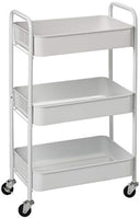 CAXXA - Organizador de almacenamiento de 3 niveles de metal con ruedas giratorias, color blanco - Arteztik
