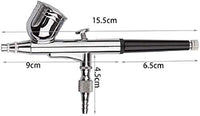 Spedertool Modelo 130 - Kit de aerógrafo de doble acción por gravedad diseñado con punta de 0.012 in, vaso fluido y cola ajustable - Arteztik

