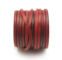 Glory Qin 10 yardas de piel de vaca auténtica escondida plana, cordón de cuero genuino artesanía de cuero para hacer joyas LeatherRush - Arteztik

