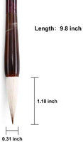 MEGREZ - Brocha china para caligrafía, kanji, arte japonés, sumi, pintura, dibujo, práctica, para estudiantes y principiantes, brocha de pequeño tamaño de oveja de lobo - Arteztik
