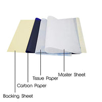 Papel de transferencia de tatuajes por Aokbean 100 piezas de papel de rastreo de tatuajes, papel de plantilla térmica, papel de plantilla de tatuaje para suministros de tatuajes - Arteztik
