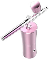 FATUXZ Portable Makeup Airbrush Set with Mini Air Compressor Ink Cup Spray Pen for Tattoo Nail Art Face Paint Cake Deraction Coloring Model(5ML,20ML,40ML Capacity Cup,Pink) - Arteztik
