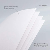 Cuaderno de bocetos 2 unidades, tapa dura encuadernado en espiral, 80 hojas, 74 libras, papel de dibujo sin ácido blanco con perforado 8.5 por 11 en páginas, para artistas profesionales y estudiantes, cubierta negra - Arteztik
