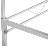 Mesa de trabajo Studio Designs Graphix II. Escritorio de 53.75 x 31.25 x 27-38.75 pulgadas (ancho x diámetro x altura), blanco/gris 10210 - Arteztik
