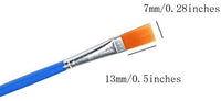 Juego de 50 pinceles de pintura, mango de plástico corto, cepillos de pelo de nailon para pintura acrílica, acuarela, arte, para niño, artista, estudiante, principiante, Mix(25plana +25round#1) - Arteztik

