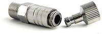 ABEST - Adaptador de liberación de acoplador de desconexión rápida para aerógrafo con 5 conectores macho, 1/8" M-F - Arteztik
