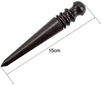 ARTCXC 2pcs(Coarse and Fine) Leather Craft Tapered Edge Slicker Solid Ebony Wood Leather Burnishing Tool for Burnishing Leather Projects Craft - Arteztik
