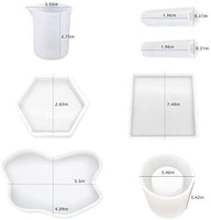 Juego de 4 moldes de resina para hacer manualidades (juego de 5) - Arteztik
