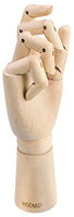 HSOMiD - Figura de mano de madera flexible para hombre, modelo de mano derecha, modelo de mano derecha, para dibujo de dibujo, pintura en casa, oficina, escritorio (12.0 in) - Arteztik
