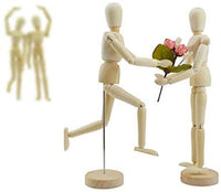 Maniquí de madera de artista para dibujar dibujar figura de dibujo modelo de ayuda humana figura artista dibujar pintura modelo maniquí articulado muñeca, 5 pulgadas, color madera - Arteztik
