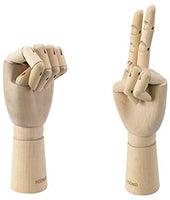 HSOMiD - Figura de mano de madera flexible para hombre, modelo de mano derecha, modelo de mano derecha, para dibujo de dibujo, pintura en casa, oficina, escritorio (12.0 in) - Arteztik

