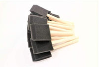 Paquete de 25 cepillos de espuma de 1 pulgada con mangos de madera, ideal para arte, barnices, acrílicos, manchas, manualidades - Arteztik
